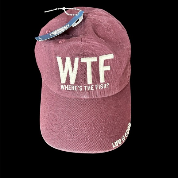 Life is Good WTF Where’s The Fish Adult Adjustable Chill Cap Hat - Picture 1 of 11